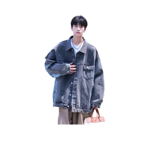 GOODHENLCE Джинсовый серый Унисекс Джинсовые куртки