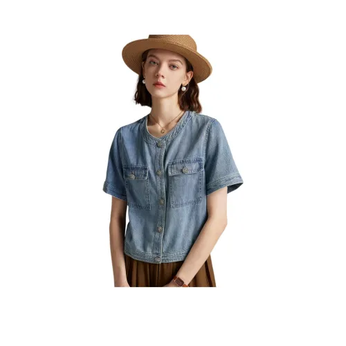 Fog SS24 Denim Jacket Women's Blue