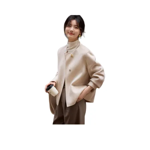 XWI Элегантное Бежевое Женское Пальто