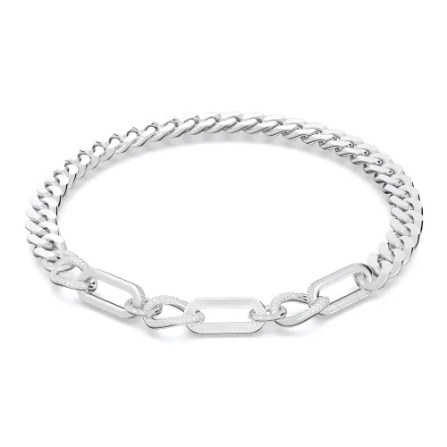 Swarovski Dextera Rhodium Покрытый Искусственный кристалл Ожерелье Женское серебро