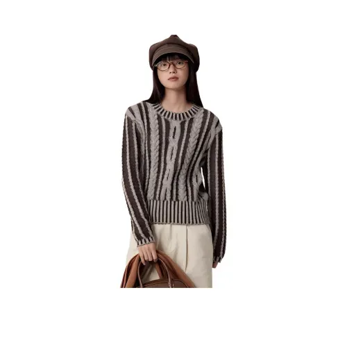 Omont Свитер Женский Коричневый Экрю