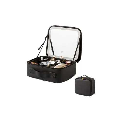 FINGER FANTASY Зеркало Makeup Bag с LED светом Портативный мешок для хранения Портативный с высокой вместимостью Дом Путешествие