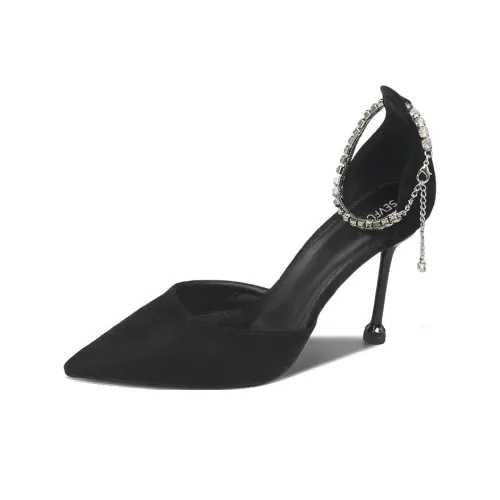 7 SEVFUN Узкий каблук Высокие каблуки Женские Черный