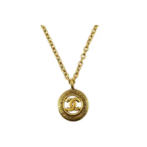 CHANEL COCO Золотое Покрытие Ожерелья Женские Золото