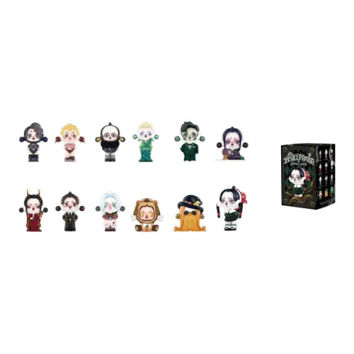 POP MART Skullpanda The Adams Family Collection Cute Blind Boxes Single Mystery Box Целая коробка 12 шт