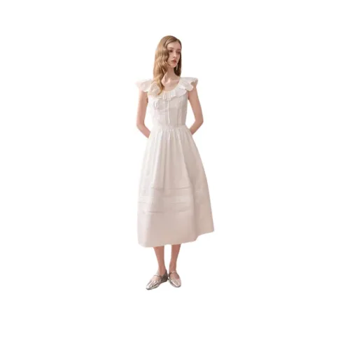 AIVEI Белые Женские Платья без рукавов