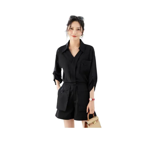 TERRE BLEUE Рубашка Женская Черная