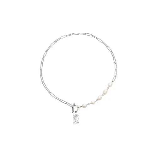 FOREVER MELODY Ожерелья из титанового сплава Женское серебро