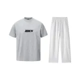 Серый топ + бело-серые штаны Фотиния