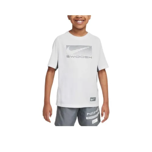 NIKE Dri Fit Белый/Дымчато-серый Kids T Рубашки