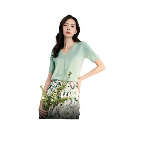 MIHUANG T-рубашка Женская Светло-зеленая