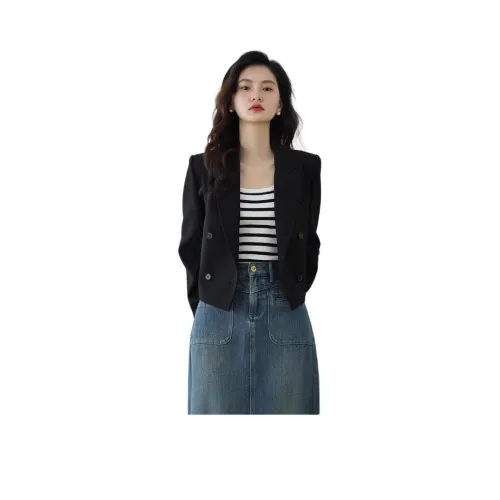 JIAZHULI Бизнес-костюм женский темно-ночной черный