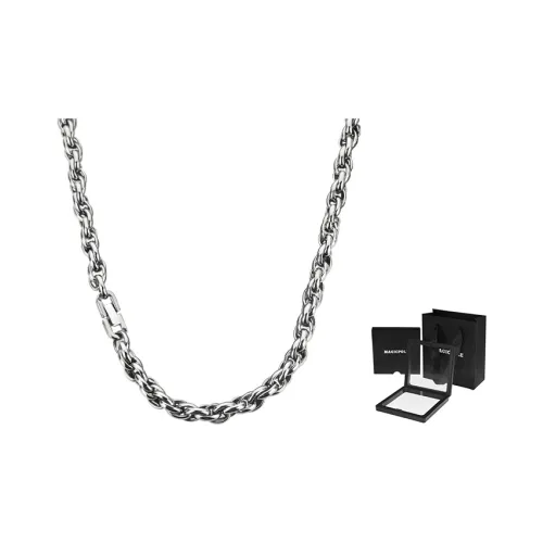 MAGICPOLE Титановые стальные ожерелья унисекс серебряные