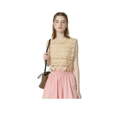 AIVEI Экрю Женские Майки