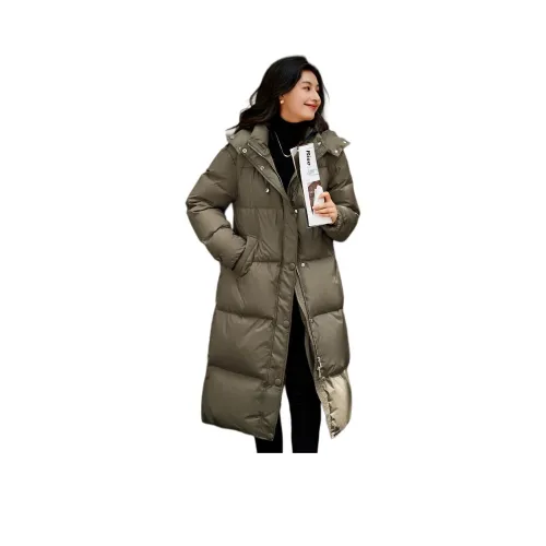 Mo Han Yi Mei Пуховик Женские Армейский зеленый