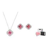 Красный + Серьги-гвоздики (Элегантная коробка)