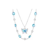 Ожерелье с подвеской в виде бабочки, двойное