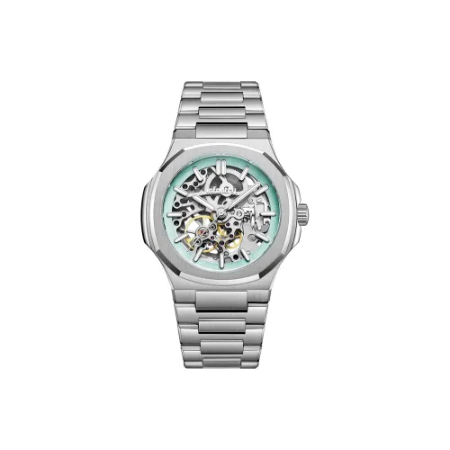 INFANTRY Автоматический механический механизм нержавеющая сталь ремешок мужские часы циферблат с открытым механизмом