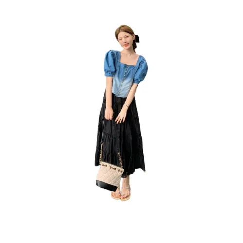 Emodues Синий Женские Комплекты с юбкой