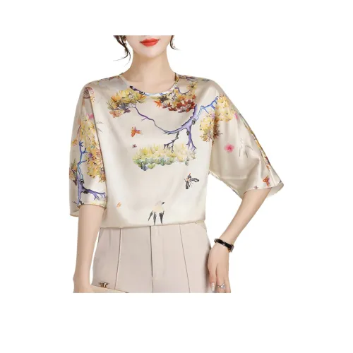 JINJU Абрикосовый желтый Женские футболки