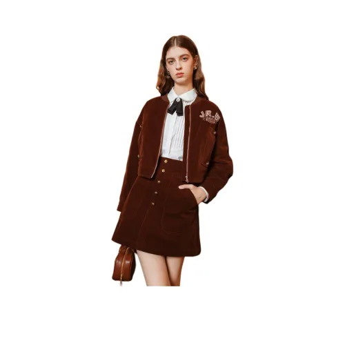 JORYAweekend Бейсбольная куртка Женская Карамельный Коричневый