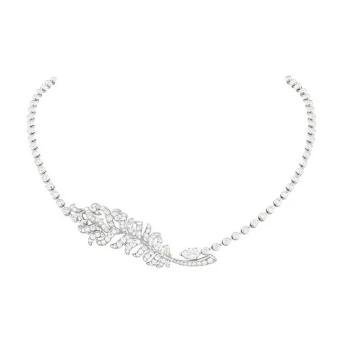 CHANEL КОЛЬЕ PLUME DE CHANEL Белое Золото 18 Карат, Бриллианты