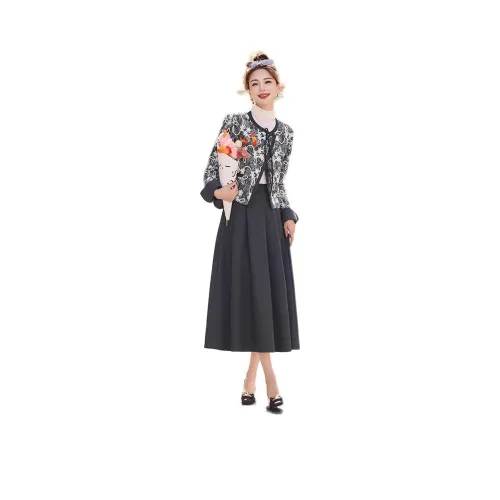 Fele.d Комплект с юбкой Женские Мода Серый