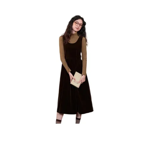 ZIHAN Без рукавов Платье Женское Зимнее Груша Зеленый