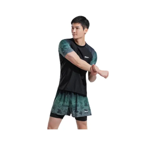 XTEP Купальный комплект Мужской Синий Черный