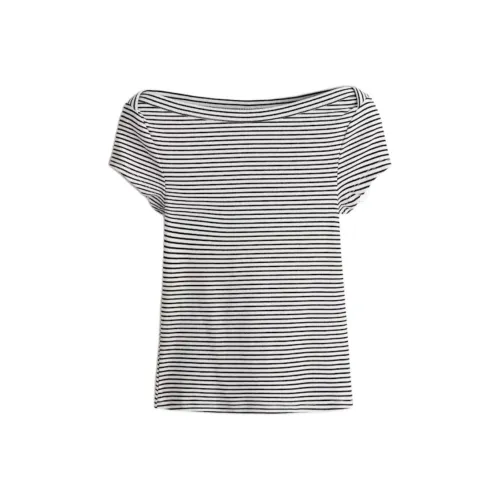H&M Белый/Черный Полосы Женские Футболки
