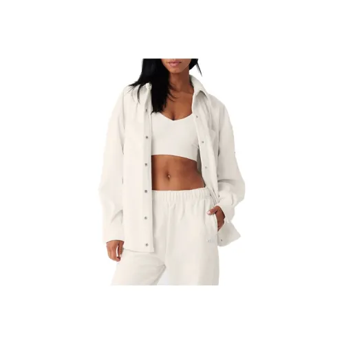 Alo Yoga Ткань в рубчик Велюр Гора Боковая сторона Куртка Женский