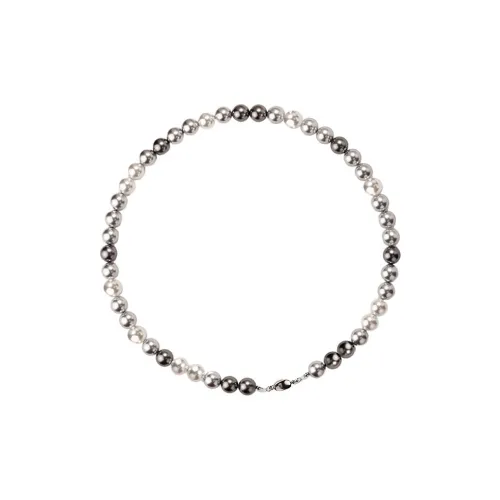 NATURALLYJOJO Имитация Жемчужного Медного Ожерелья Женское Белое Серое Черное