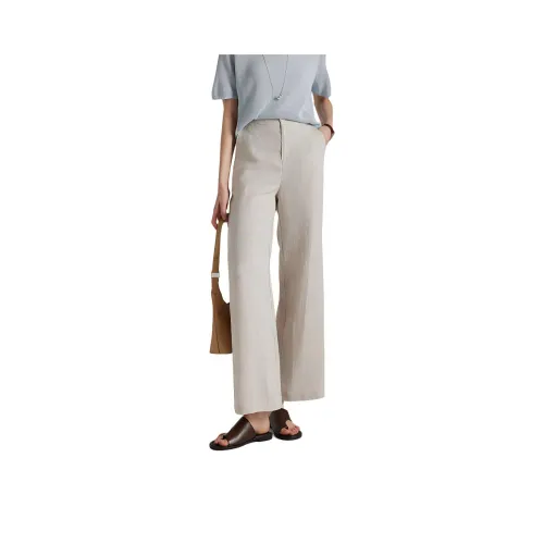 Fog Повседневные брюки Женские Абрикос