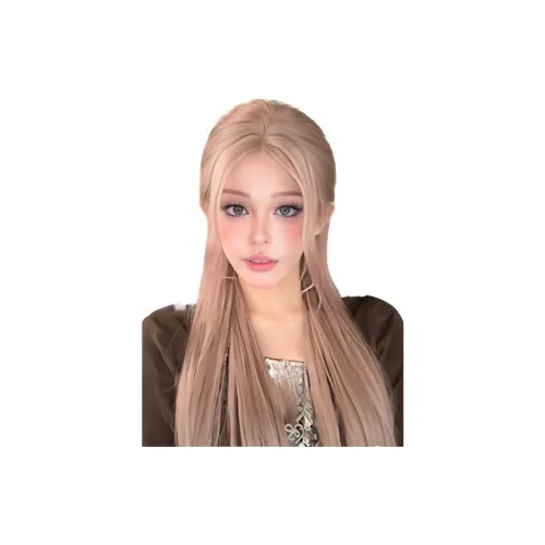 YOUXI Молочно-чайный Сестра Отделение Refinement Перука для Женских Full Голова OF Длинный Волосы Anti Aging Розовый Цвет