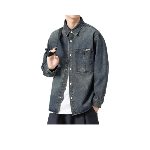 YINLANGSHIJIA Denim Jacket Men's