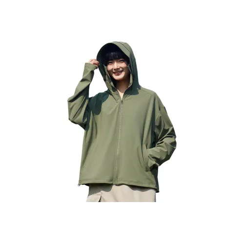 MIIOW С капюшоном молния широкий козырек ледяной шелк одежда с защитой от солнца женский