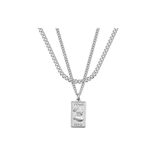 FOREVER MELODY Титановые стальные ожерелья унисекс серебряные