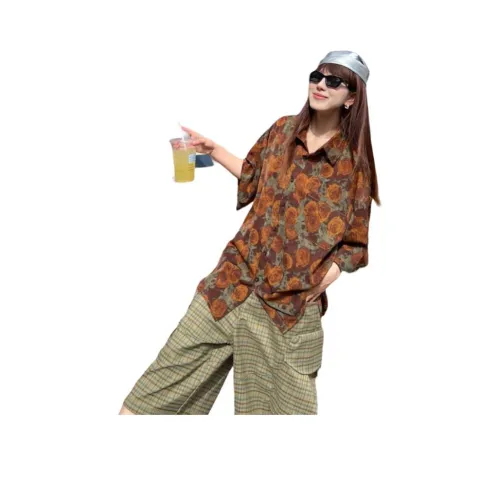 BANKONGSHAN Коричневый Унисекс Рубашки