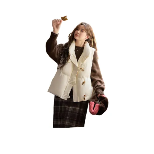 SHIRAN Экрю Женские Жилеты