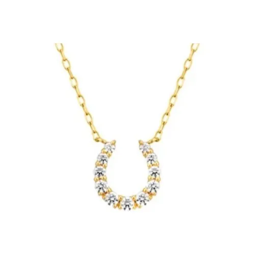 Canal 4℃ Кубический цирконий Ожерелье Унисекс Золото