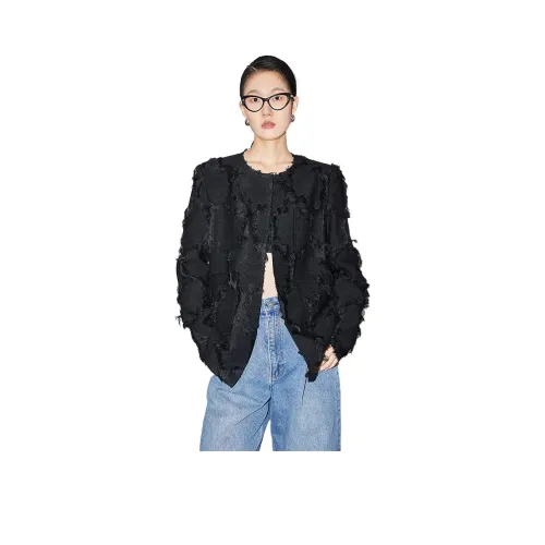 Cause Классическое черное женское короткое пальто