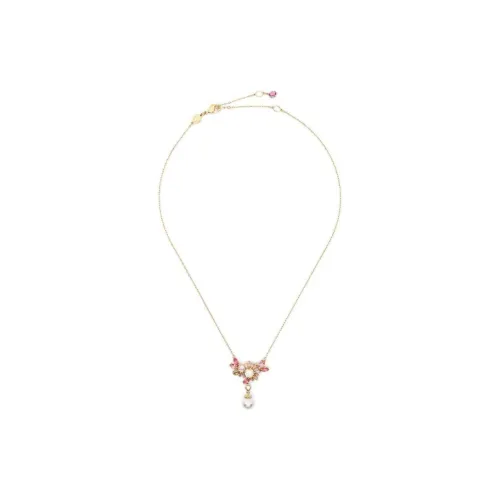 Swarovski Золото-покрытое Кристальный Жемчужные ожерелья Женские Золото