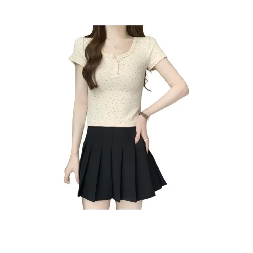 YICHEN Абрикос Женские Т-рубашки