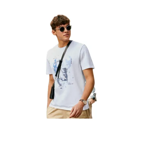 Mr.Bu Белый Мужской T-Рубашки