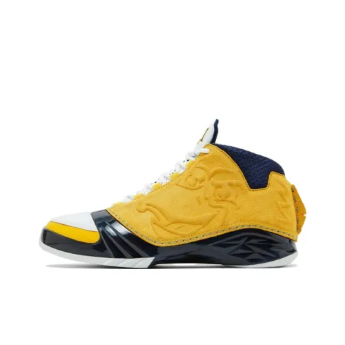 Jordan Air Jordan 23 Устойчивые к истиранию высокие баскетбольные кроссовки унисекс желтые
