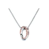 Двойное кольцо Interlocking Ожерелье для Женщин