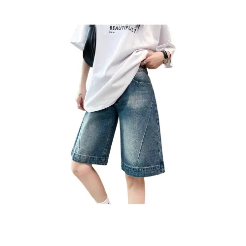 YEARNED Blue Women's Denim Shorts YEARNED Синий Женские Джинсовые Шорты