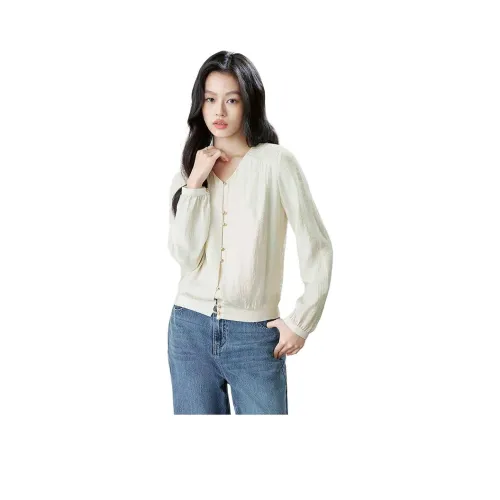 EICHITOO Экрю 03 Женские Рубашки