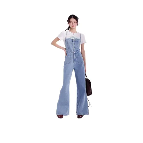 CO SHENG Комбинезоны Женские Джинсовый Синий
