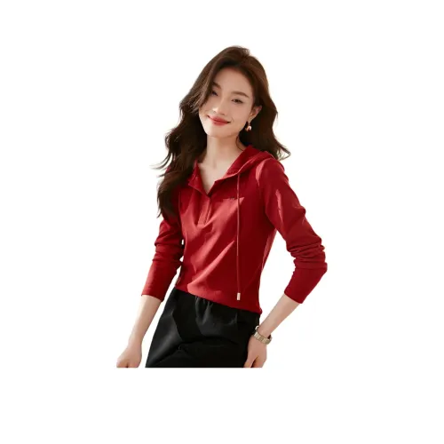 Mo Han Yi Mei T Рубашка Женская Красная